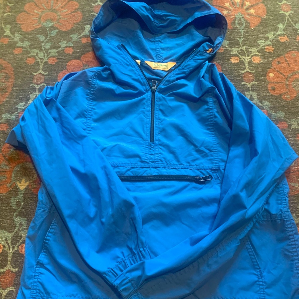 Vintage Blue L.L Bean Pullover Windbreaker
